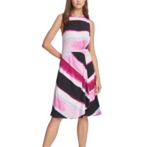 Dkny Striped A-Line Dress